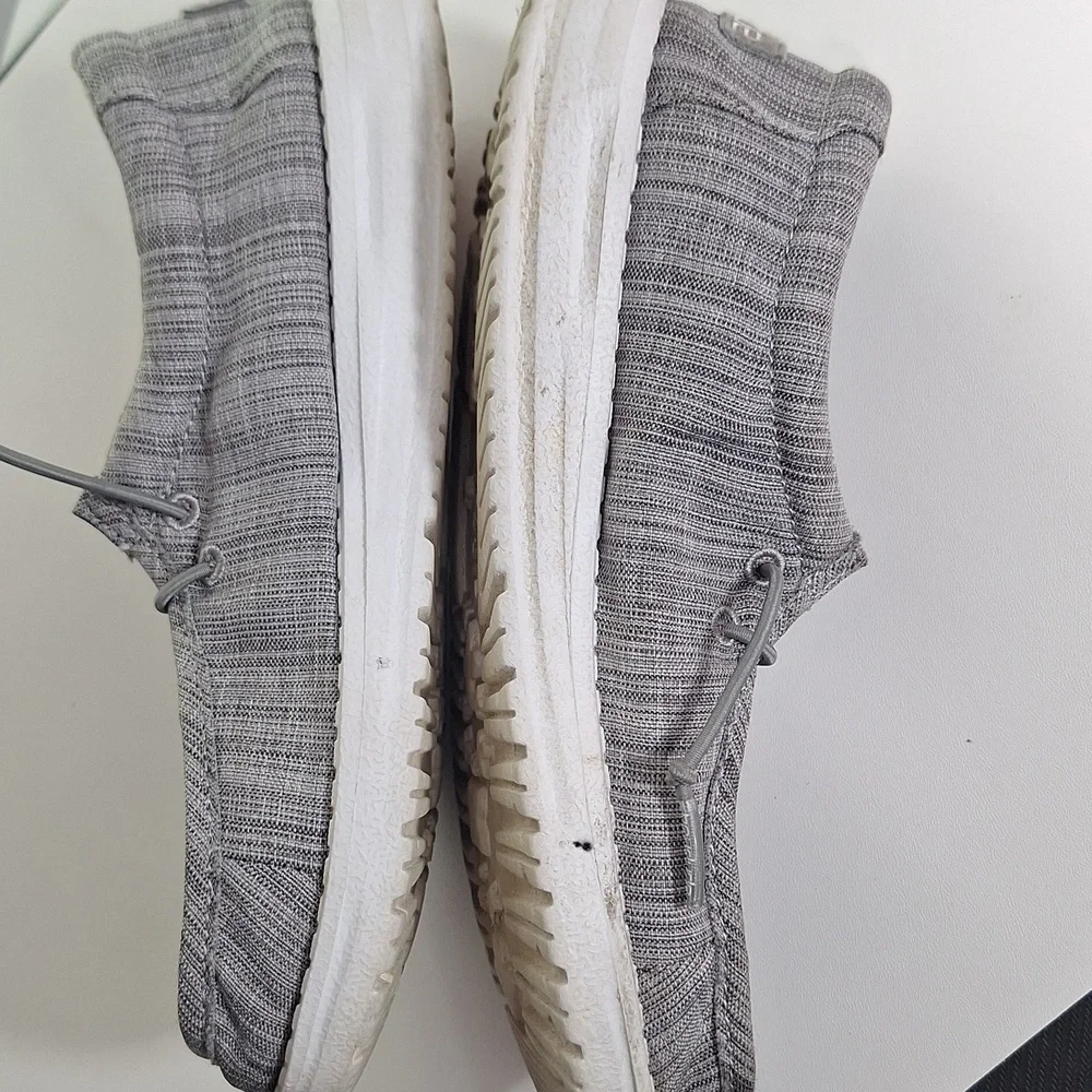 Hey Dude Gray Kids Knit Shoes